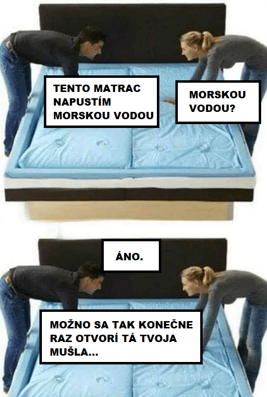 Morská voda v matraci