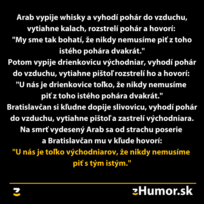 VTIP DŇA: Bratislavčan pije s východniarom