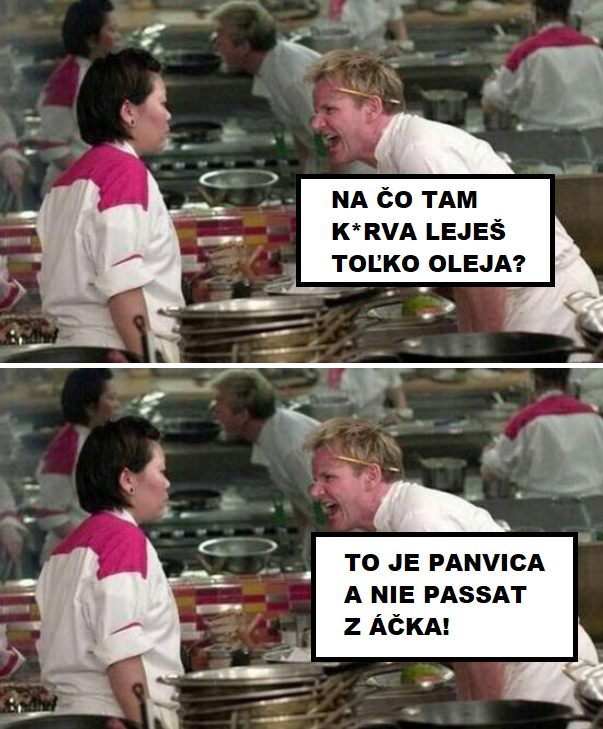 Nahnevaný kuchár