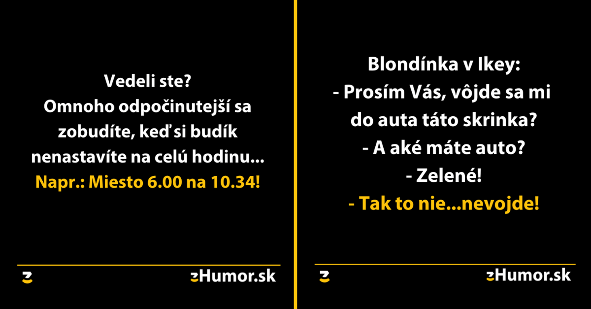 Najlepšie klasické vtipy na internete: Ako okúzliť náročné ženy a komplikované manželské vzťahy