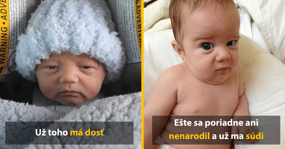 10 bábätiek, ktoré vyzerajú, akoby toho už videli v živote dosť
