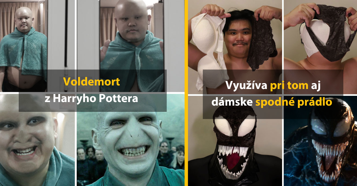 Tento chlapík dokonale imituje známe postavičky z filmov a tu je zopár z nich