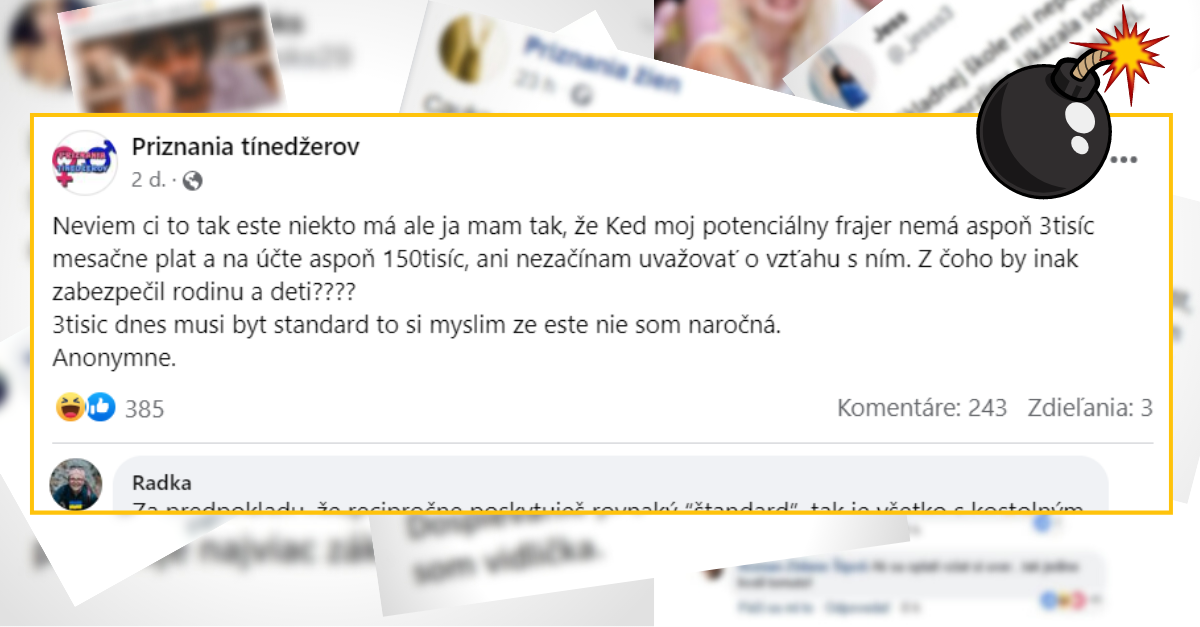 Bomby zo sociálnych sietí #725 – zlatokopka dostala v komentároch naložené