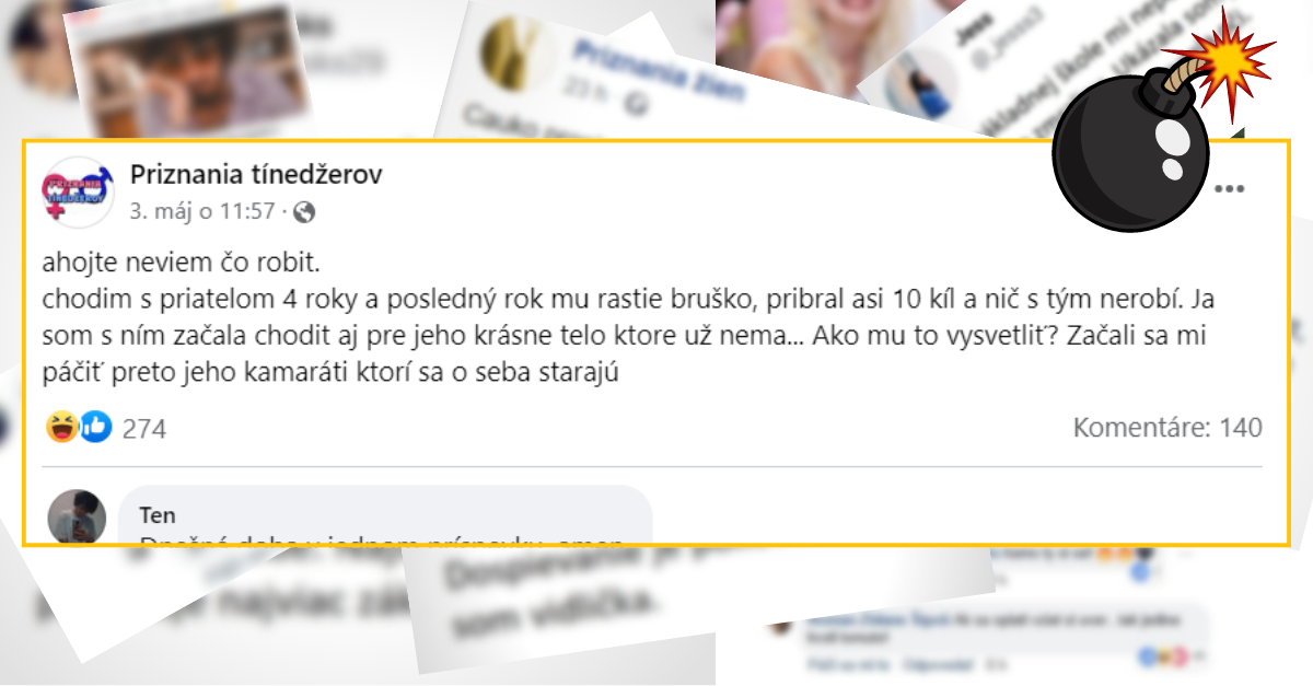 Bomby zo sociálnych sietí #732 – jej priateľ pribral 10 kíl, ona dostala výstižne komentáre