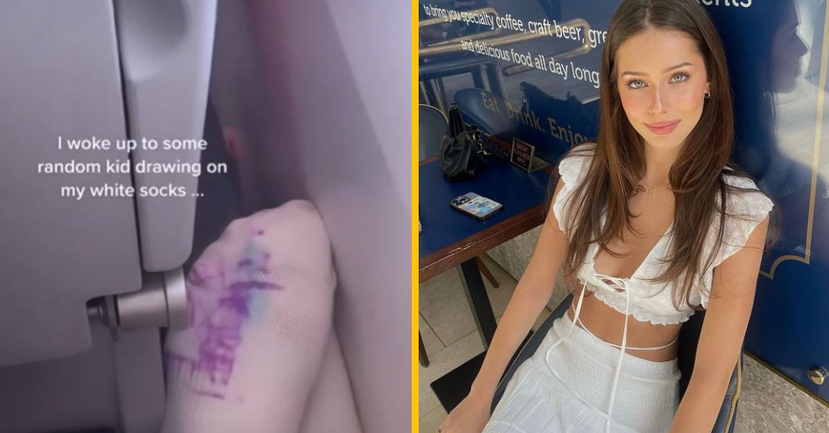 Žena v lietadle sa zobudila a zistila, že jej dieťa popísalo ponožky. Ľudia sa postavili na jeho stranu