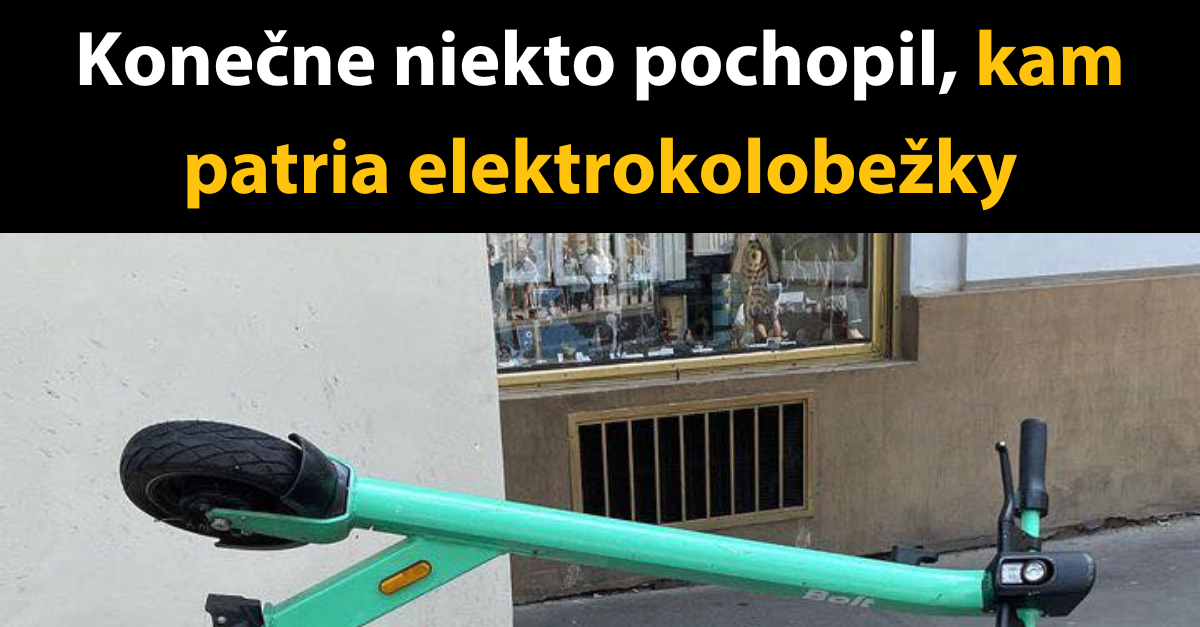 Konečne niekto pochopil, kam patria elektrokolobežky