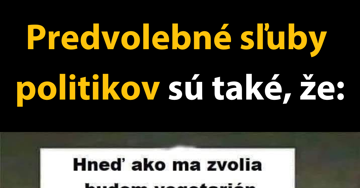 Predvolebné sľuby