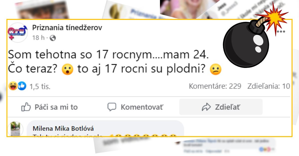 Bomby zo sociálnych sietí #830 – otehotnela so 17-ročným, komentár na jej priznanie ju odrovnal
