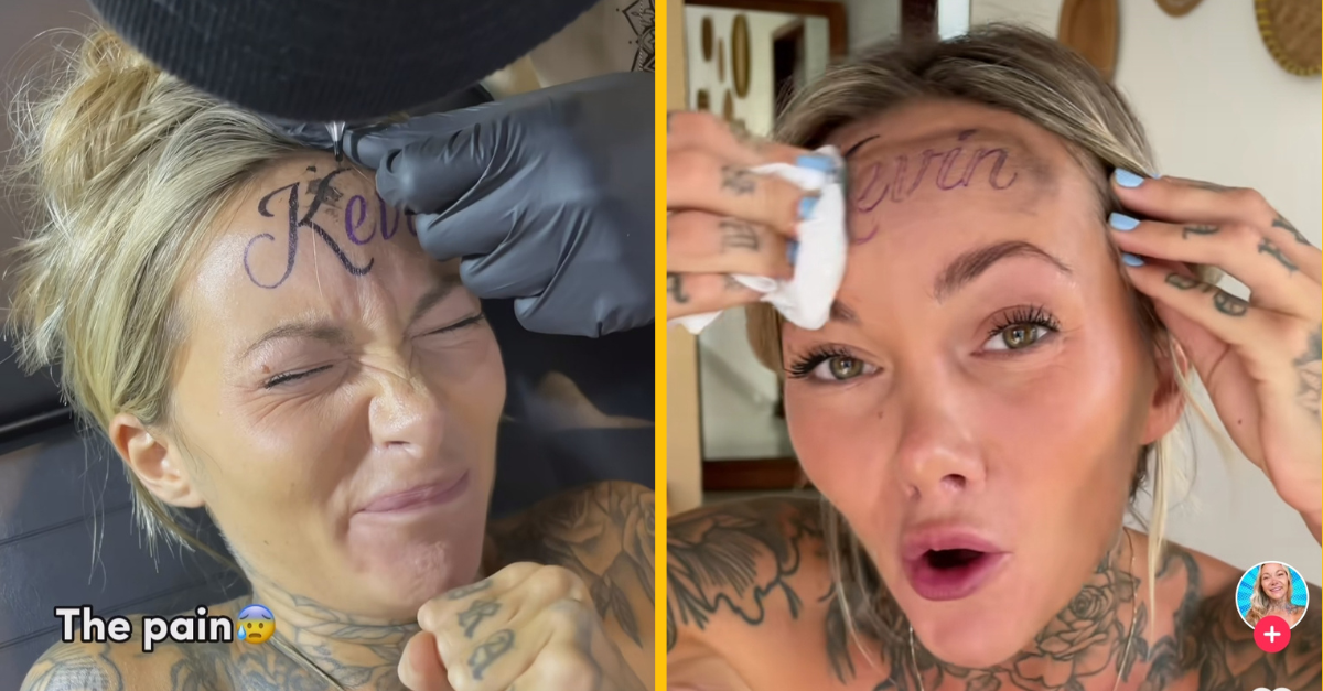 Žena ľutuje niečo celkom iné, než svoje rozhodnutie dať si vytetovať priateľovo meno na čelo