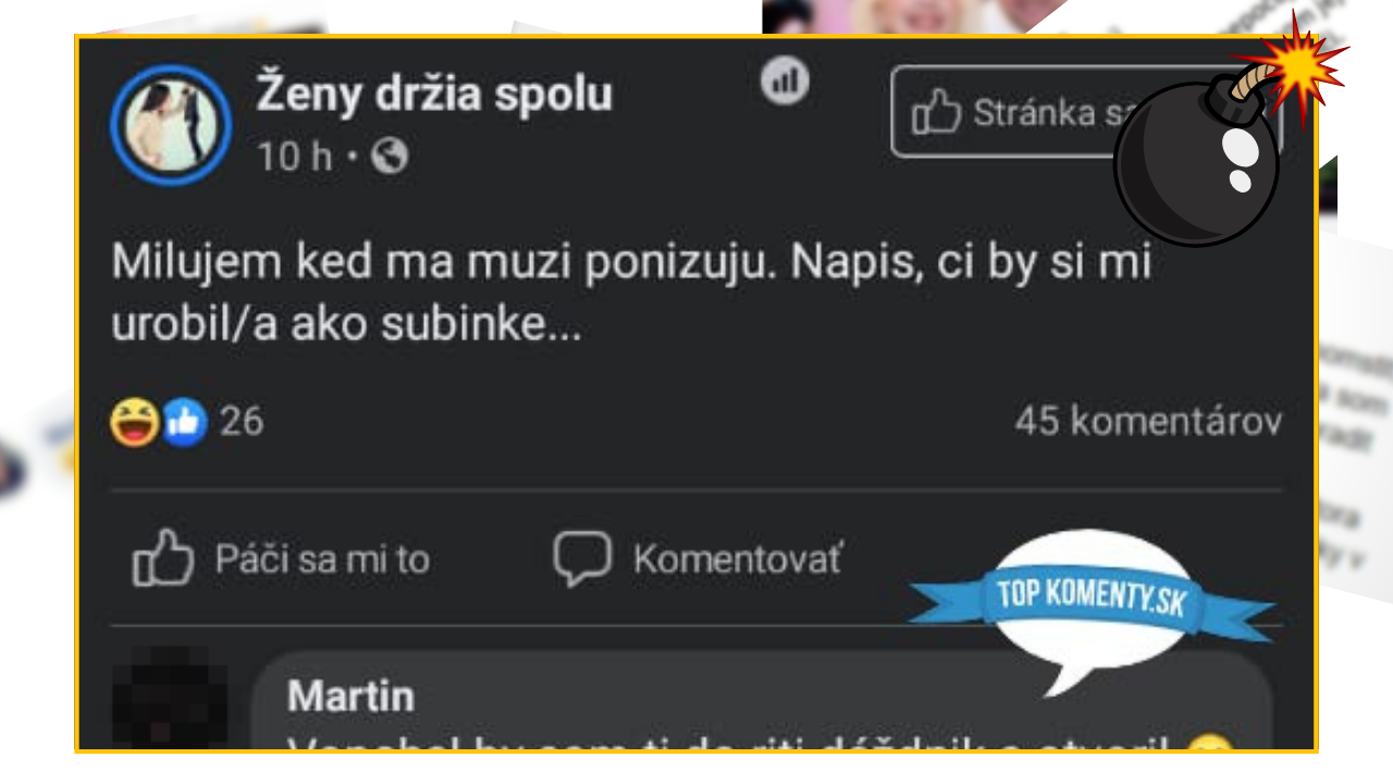 Bomby zo sociálnych sietí #924 – miluje, keď ju muži ponižujú a Martin dostal v komentároch vtipný nápad