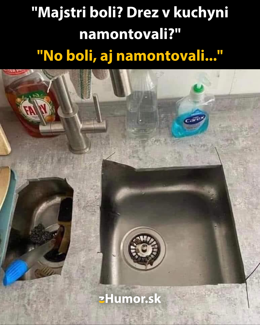 Majstri a drez v kuchyni