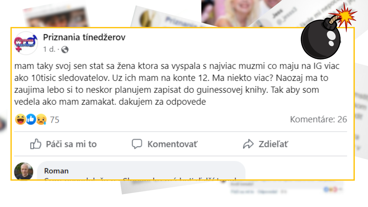 Bomby zo sociálnych sietí #938 – Slovenka sa chce vyspať s mužmi influencermi a zapísať do knihy rekordov