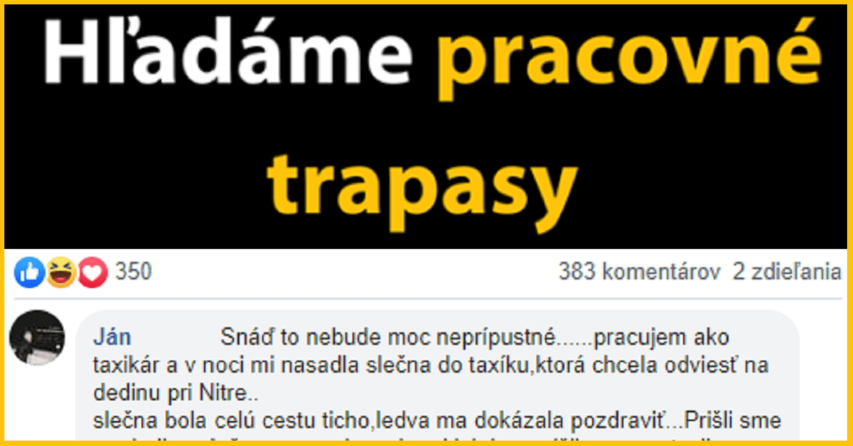 Slováci sa na internete podelili o najvtipnejšie trapasy, ktoré sa im stali v práci