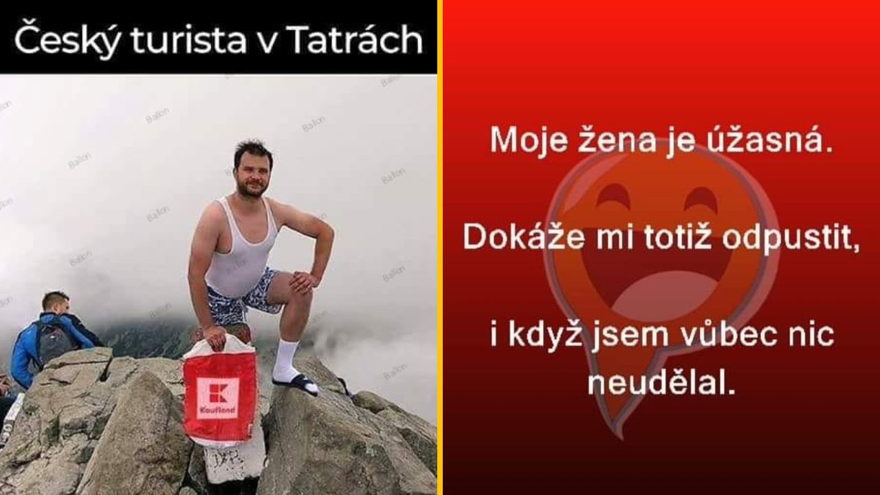 20+ Obrázkov: Všetko vtipné z internetu! #408 – Český turista v Tatrách ale aj dve kamarátky na káve