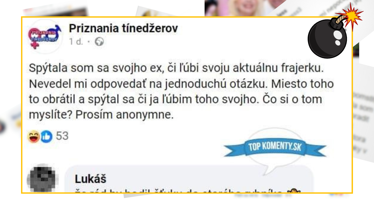 Bomby zo sociálnych sietí #981 – Lukáš to zaklincoval komentárom na priznanie dvoch ex, ktorí majú stále blízko k sebe