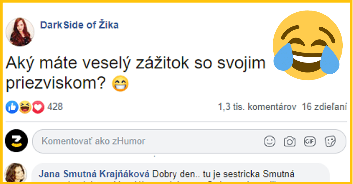 Slováváci sa v komentároch podelili o veselé zážitky, ktoré majú so svojim priezviskom
