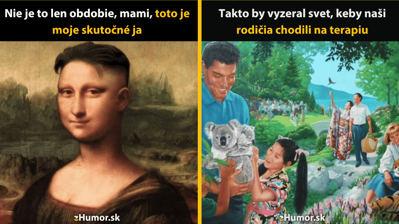 10 klasických malieb s prídavkom moderného humoru