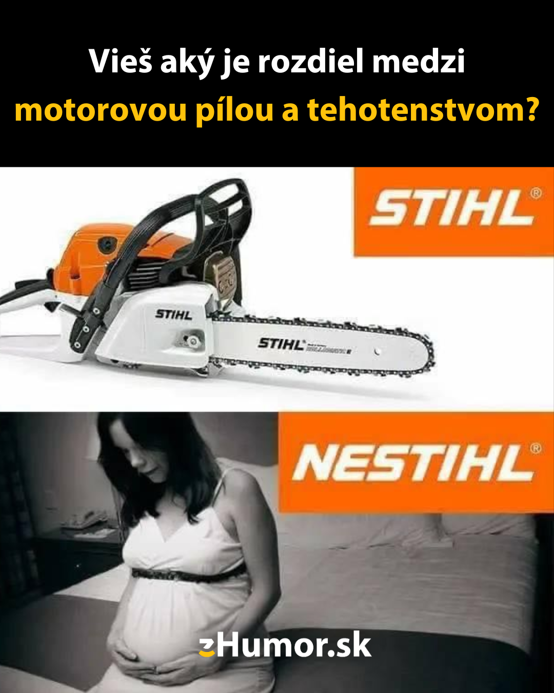 Rozdiel medzi pílou a tehotenstvom
