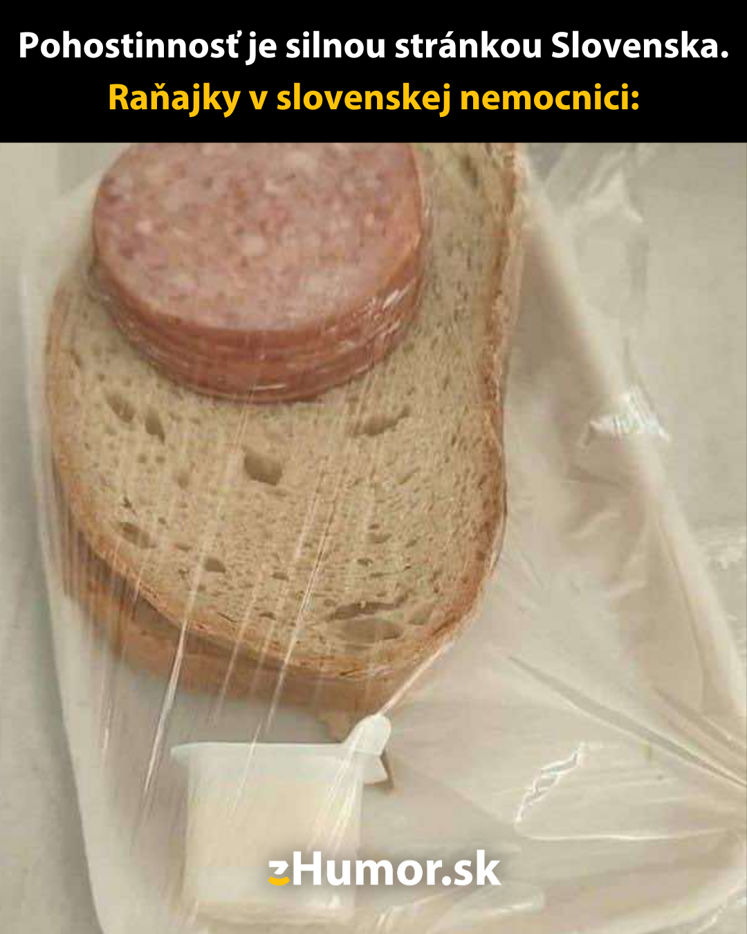 Raňajky v slovenskej nemocnici
