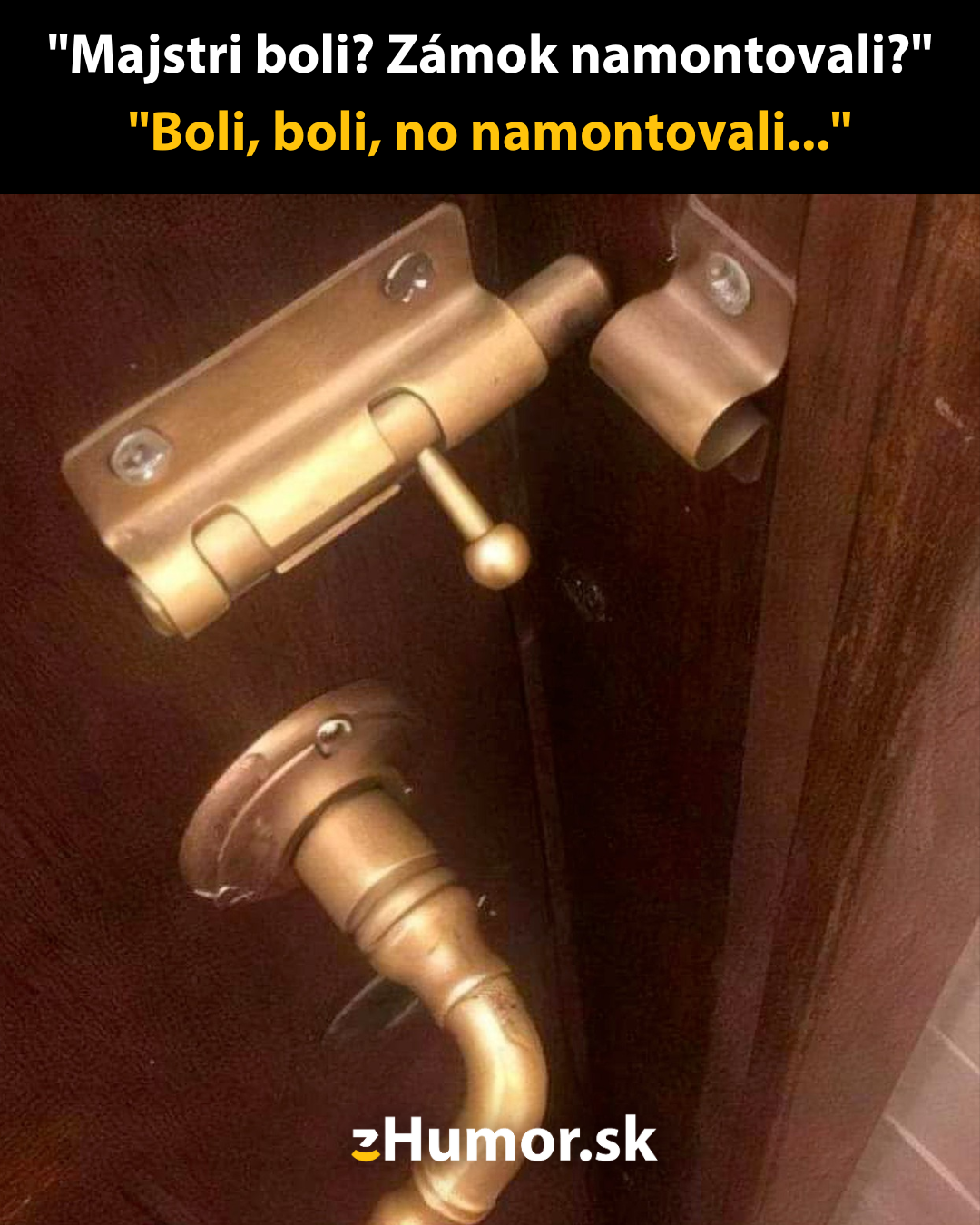 Majstri montovali zámok na dvere
