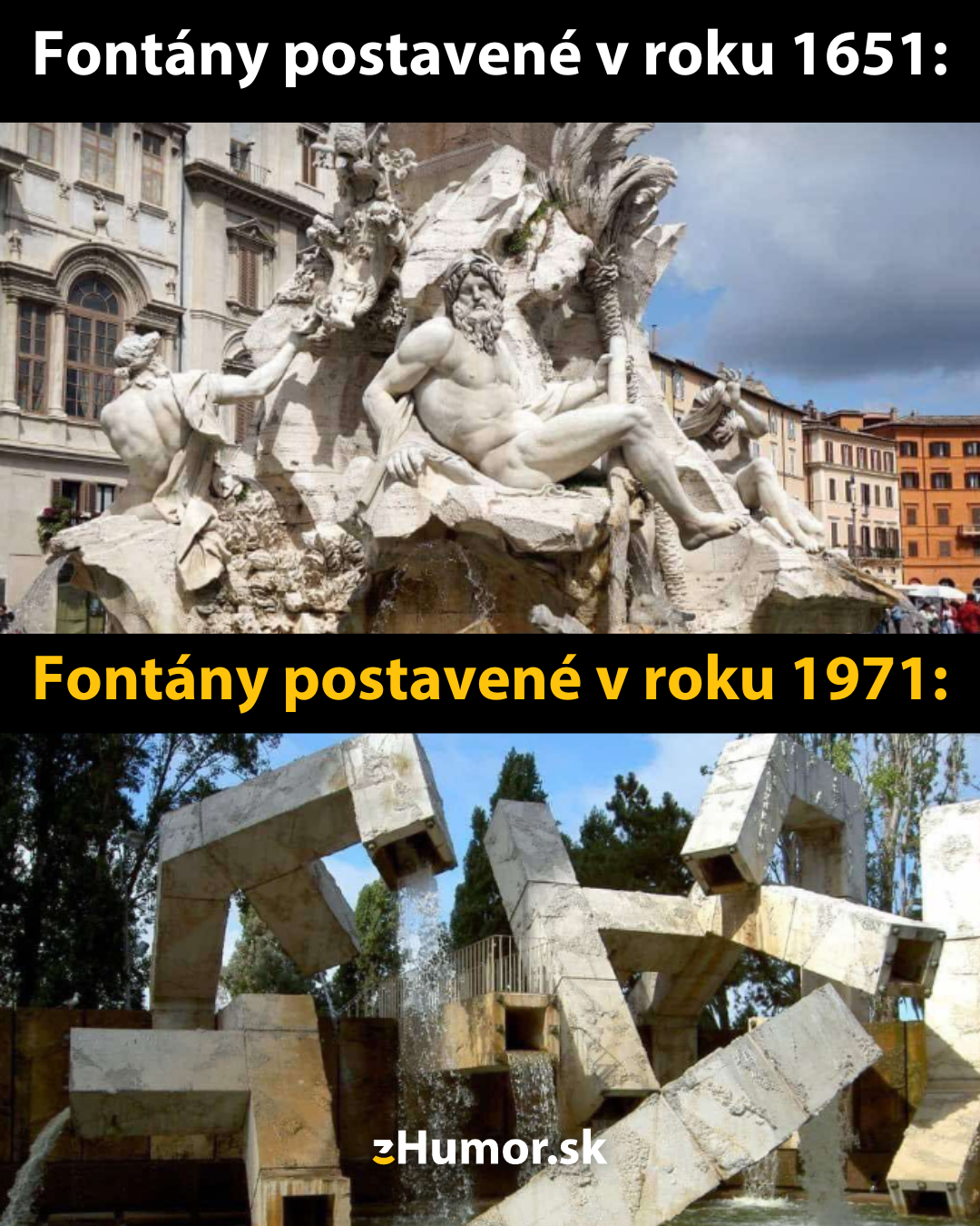 Fontány – kedysi vs. dnes
