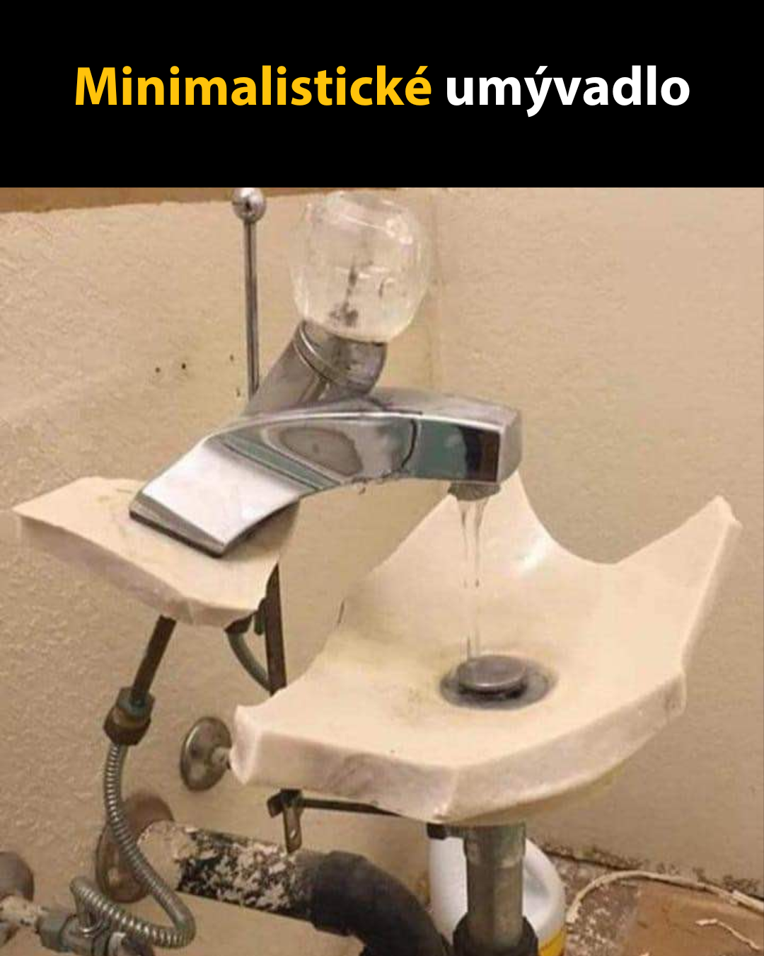 Majstri fušeri montovali umývadlo