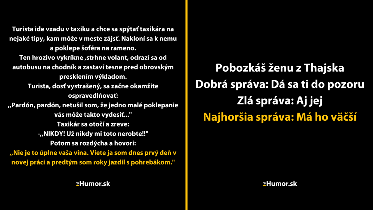 To najlepšie zo skupiny Textové Vtipy #231 – čo môže byť problém, keď pobozkáš ženu v Thajsku?
