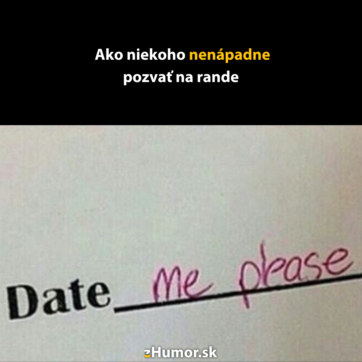 Nenápadné pozvanie na rande