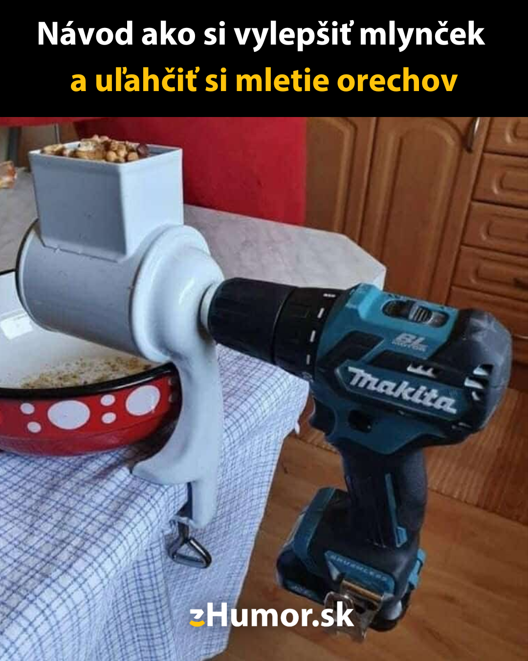 Mlynček na orechy svojpomocne