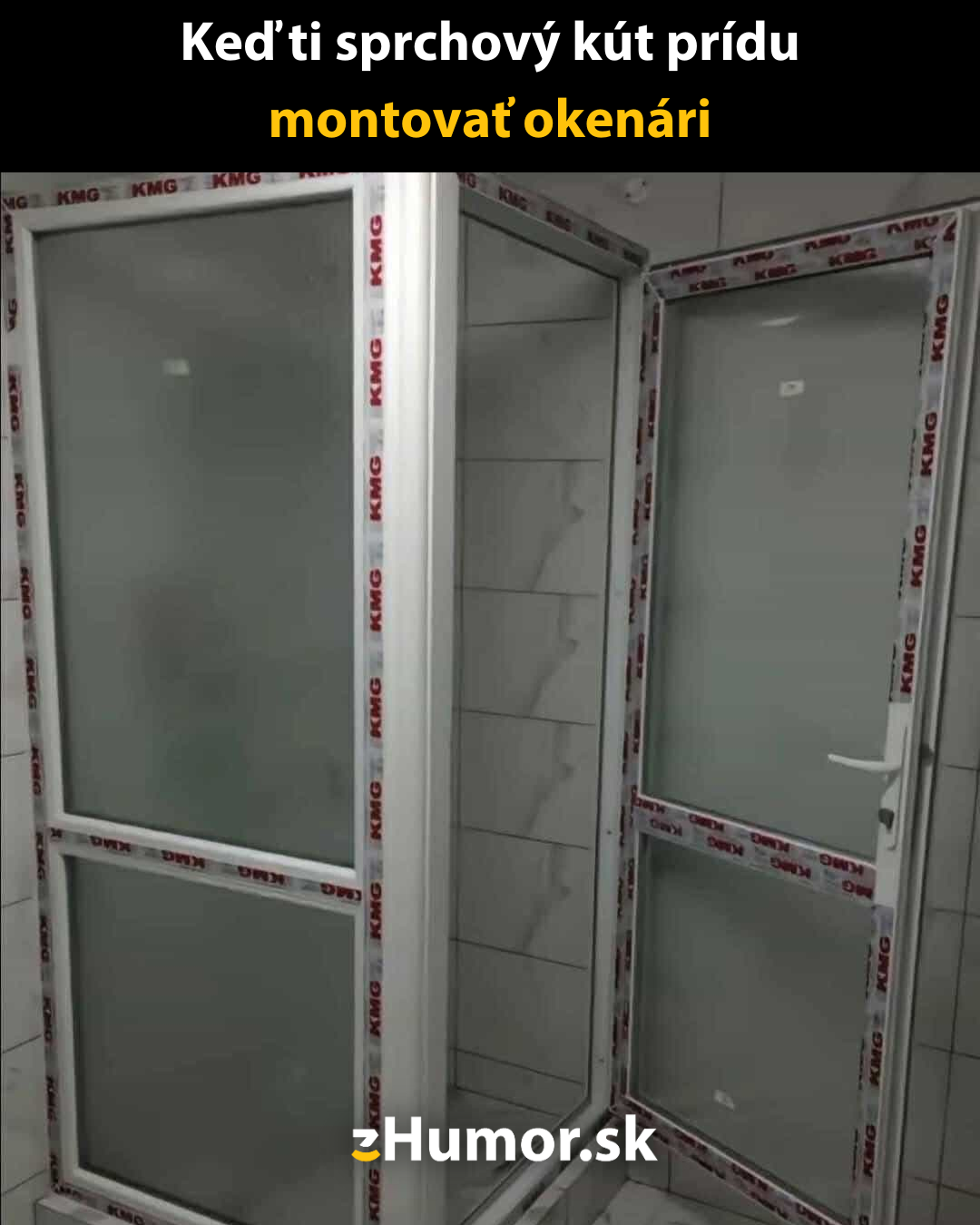Majstri montovali sprchový kút