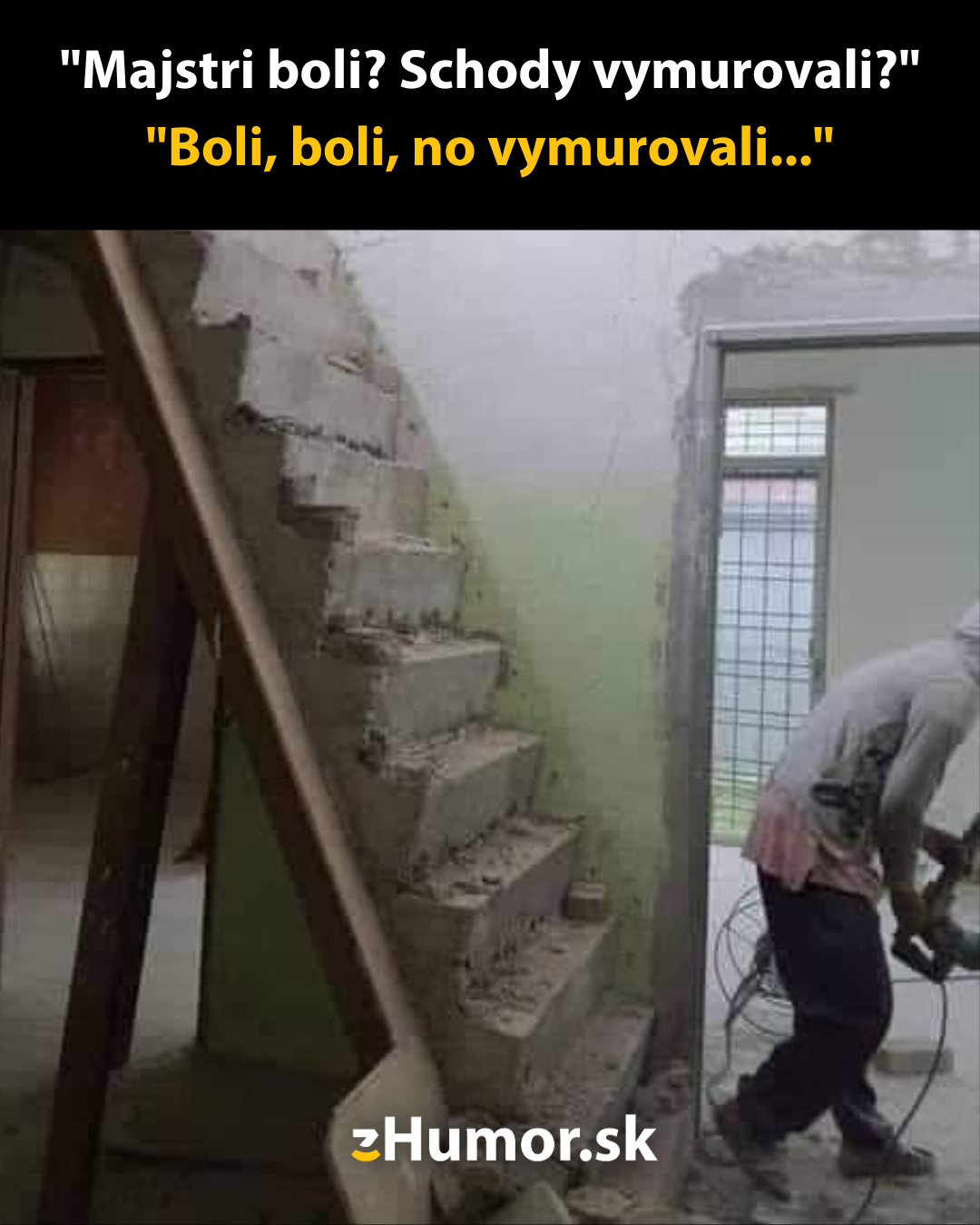 Majstri fušeri murovali schody