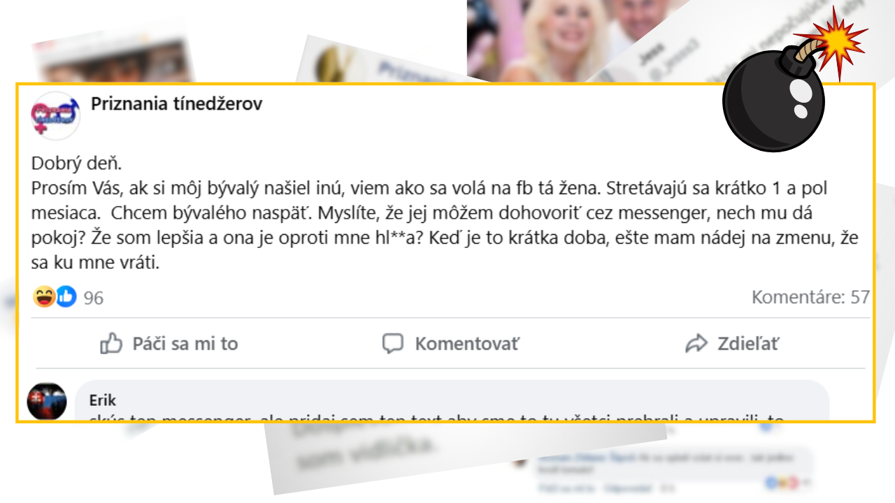 Bomby zo sociálnych sietí #1125 – jej bývalý si našiel novú, ona jej chce písať cez Messenger