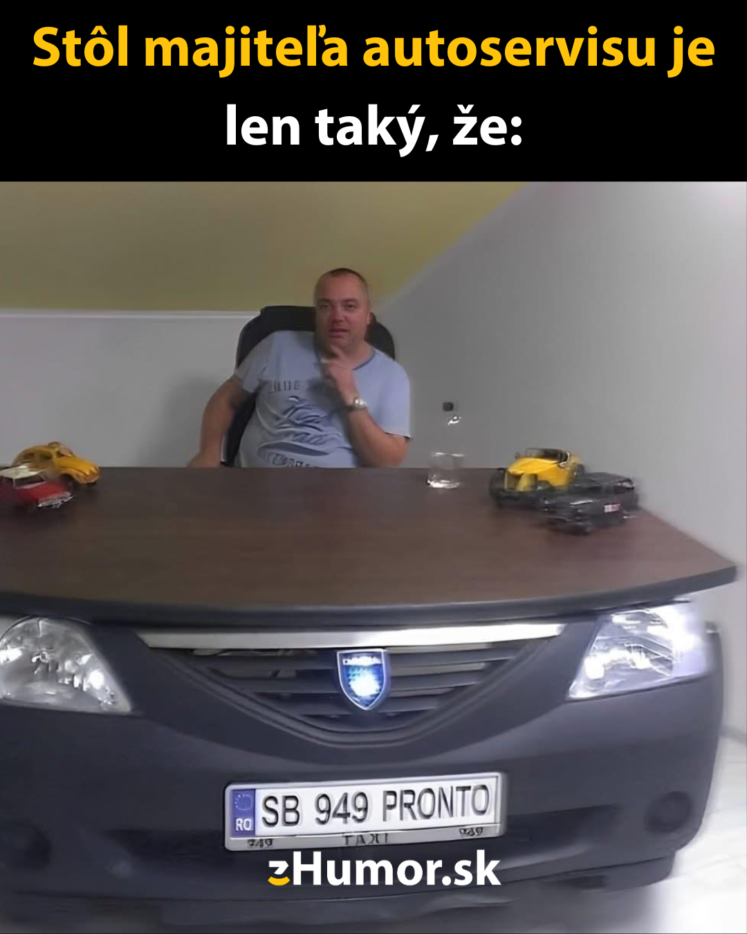 Stôl majiteľa autoservisu