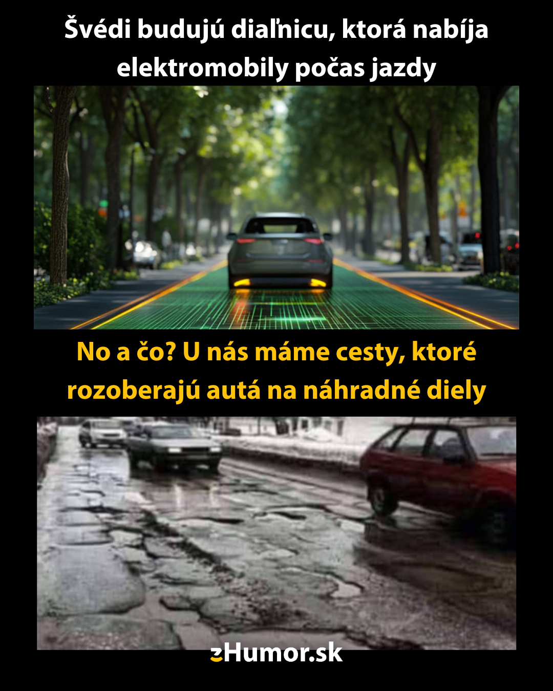 Cesty na Slovensku vs. vo Švédsku