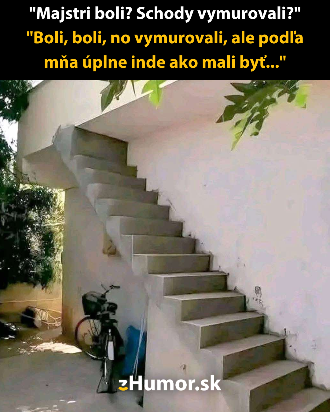 Schody murované majstrami fušermi