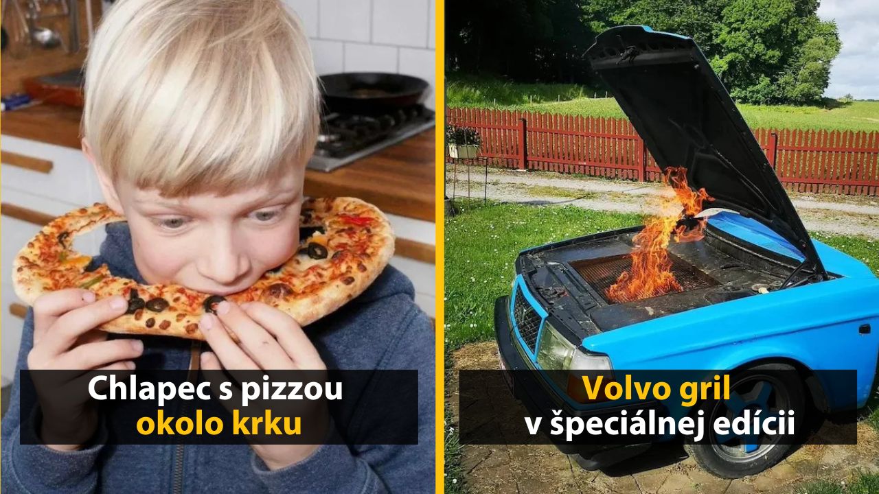 30+ Obrázkov, ktorými dokonale zabiješ čas #516 – Pizza okolo krku alebo Volvo gril v špeciálnej edícii