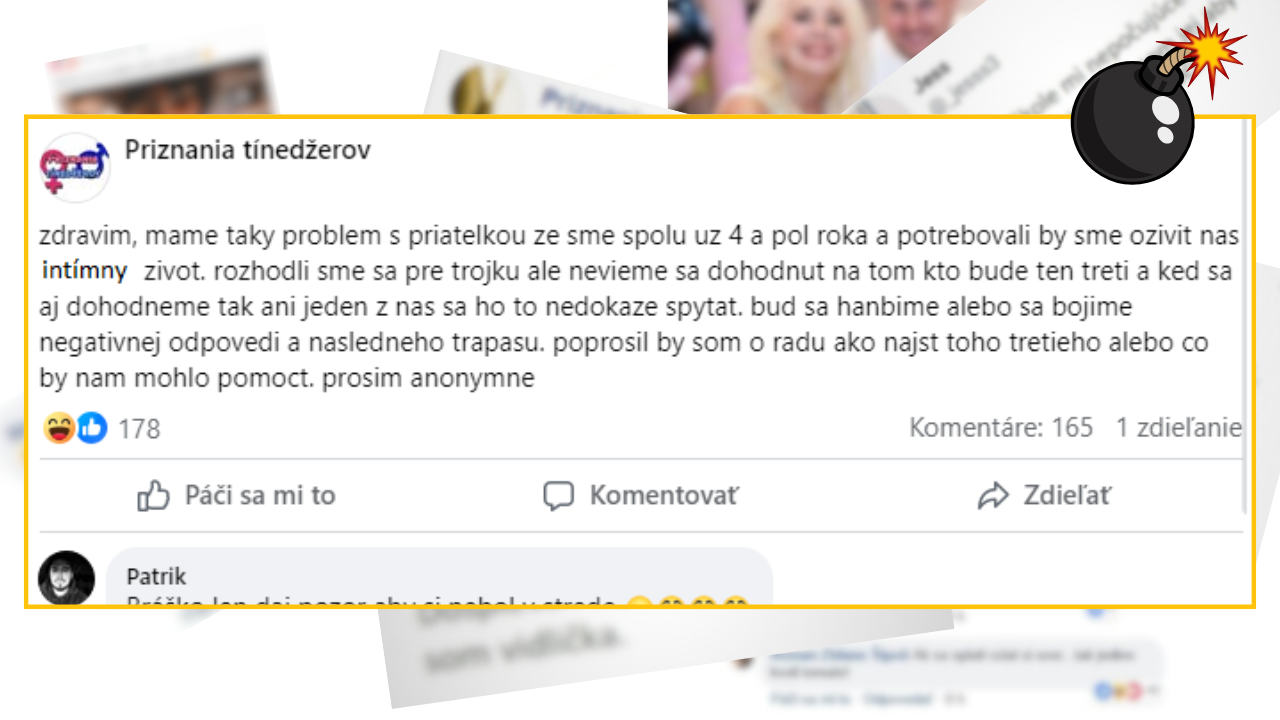 Bomby zo sociálnych sietí #1141 – chcú oživiť svoj intímny život a hľadajú niekoho do trojky, komentáre ťa pobavia