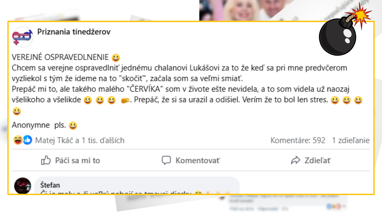 Bomby zo sociálnych sietí #1145 – chceli si TO spolu rozdať, no keď sa vyzliekol vysmiala ho za jeho „červíka“, Slováci jej v komentároch naložili