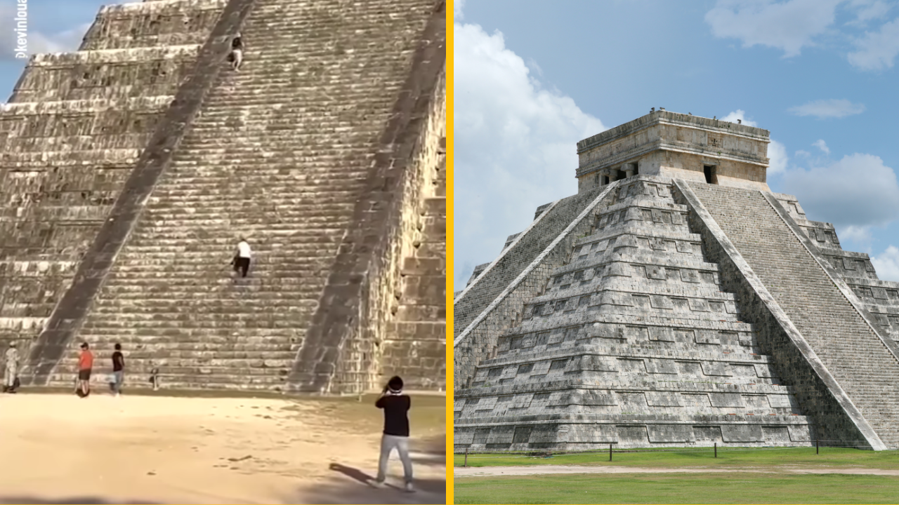 Mexický turista vyliezol aj napriek prísnemu zákazu na starovekú pyramídu