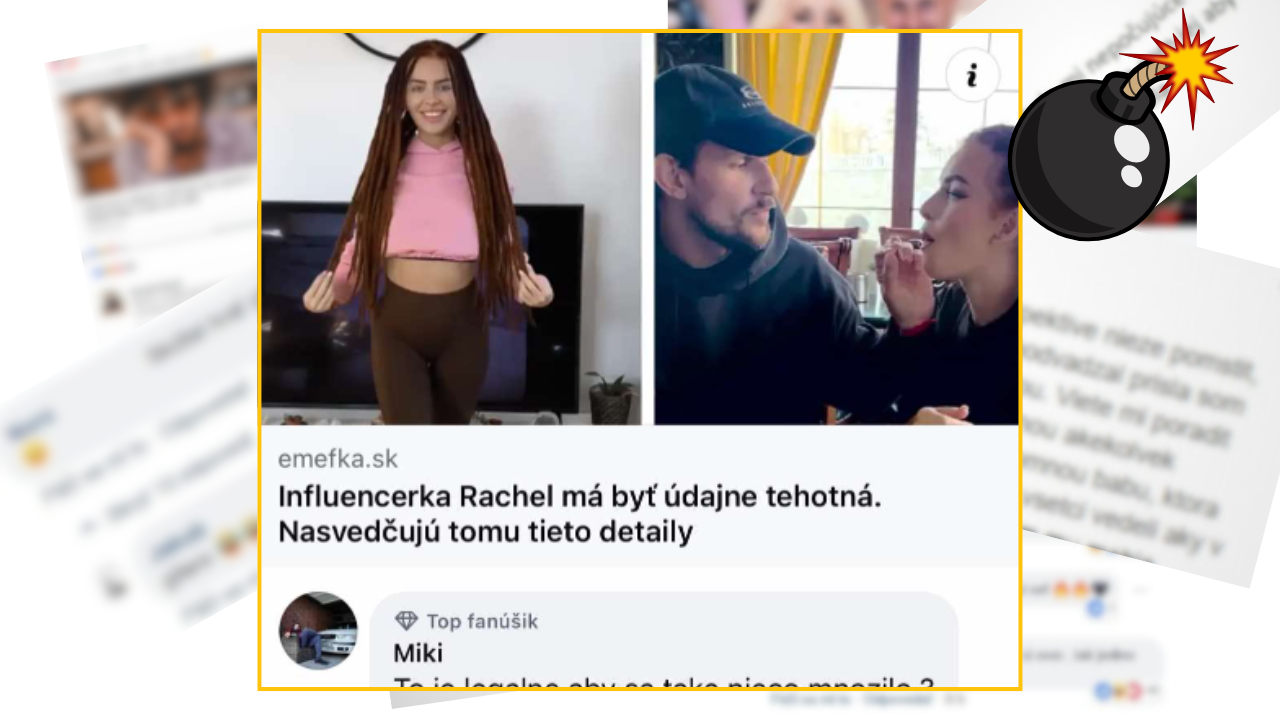 Bomby zo sociálnych sietí #1156 – influencerka Ráchel je údajne tehotná, Slováci si vtipne zgustli v komentároch
