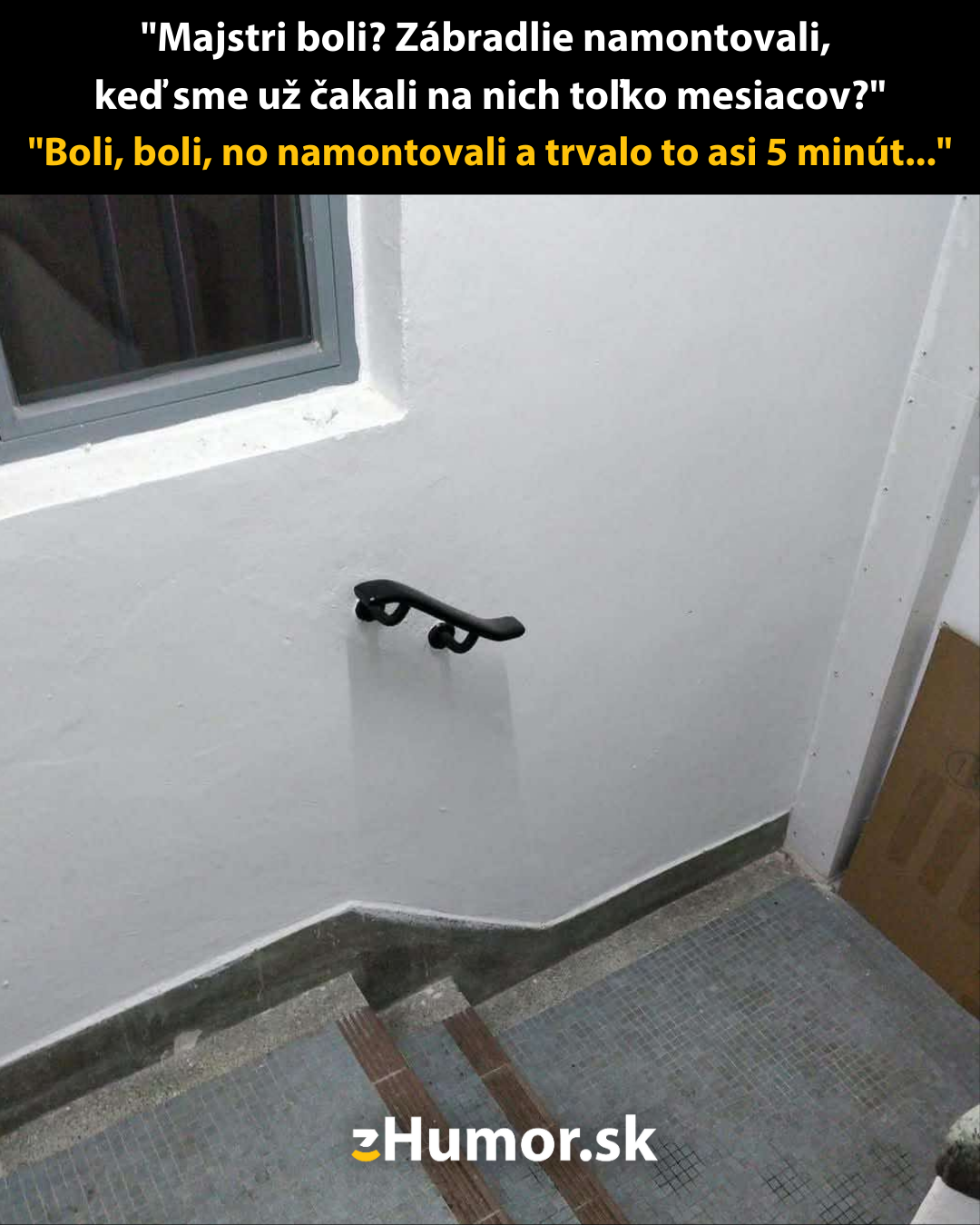 Majstri fušeri montovali zábradlie