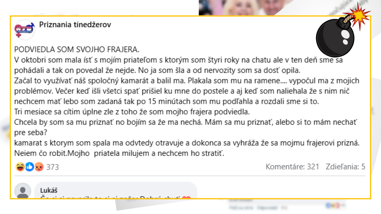 Bomby zo sociálnych sietí #1169 – na chate podviedla frajera a rozdala si to s ich spoločným kamarátom