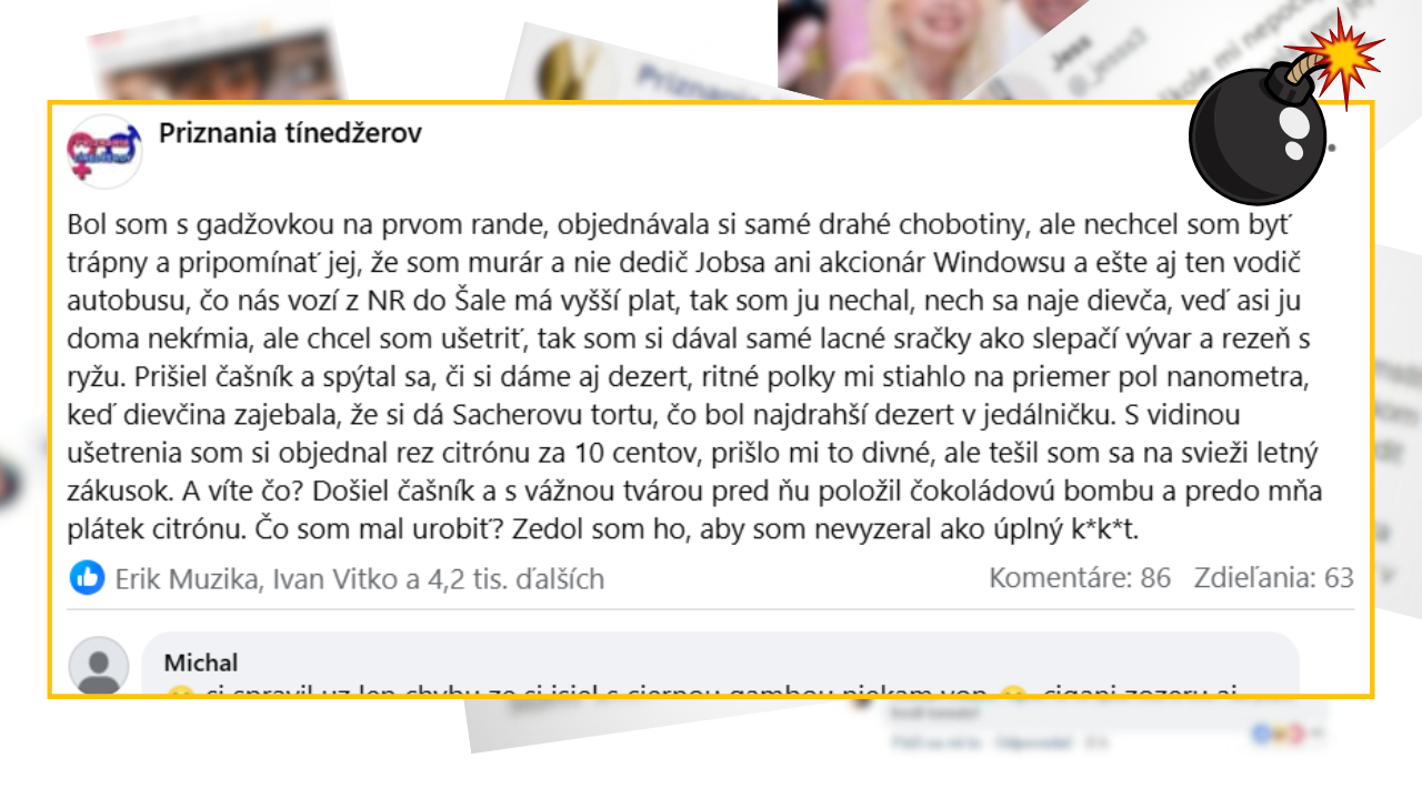 Bomby zo sociálnych sietí #1173 – na prvom rande si jeho polovička objednával samé drahé jedlo, no on nemal peniaze