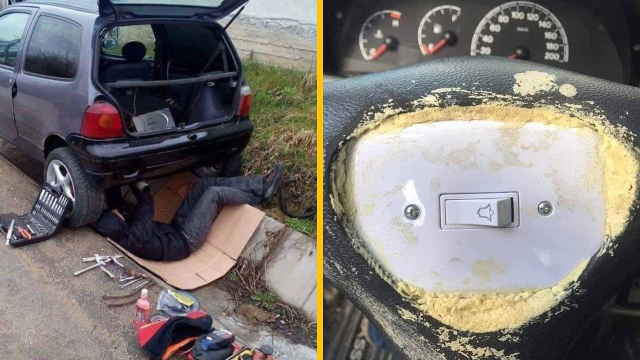 10 remeselných kuriozít: potrubie na fasáde, rebríky a volant s vypínačom