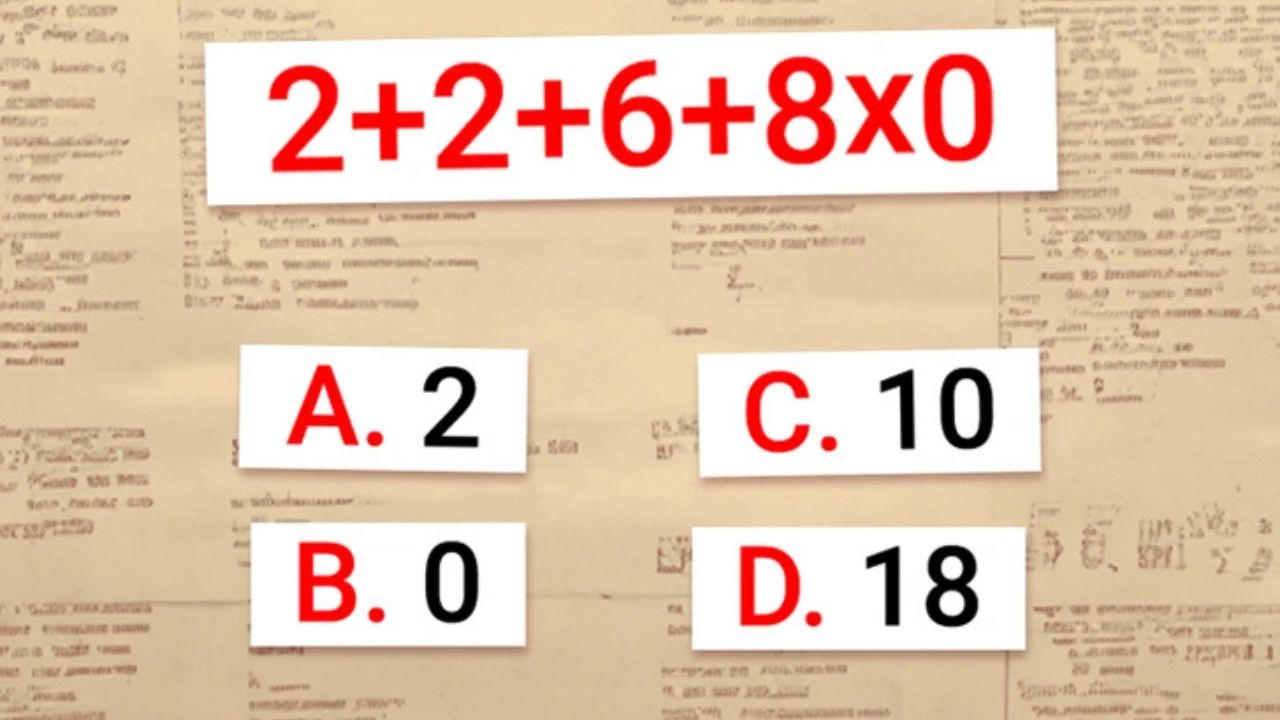 Matematický príklad bez použitia kalkulačky: Ktorá odpoveď je správna?