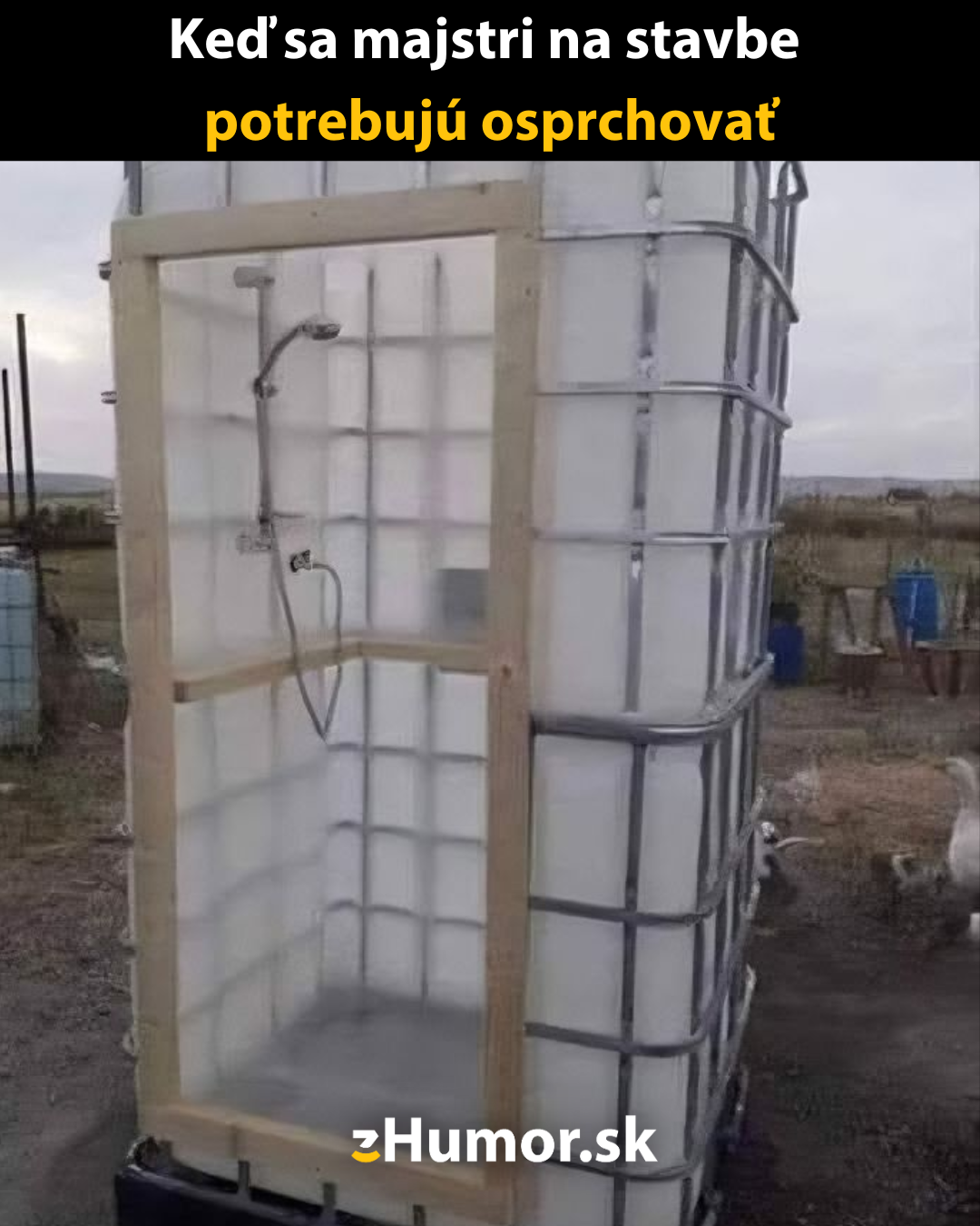 Sprcha na stavbe