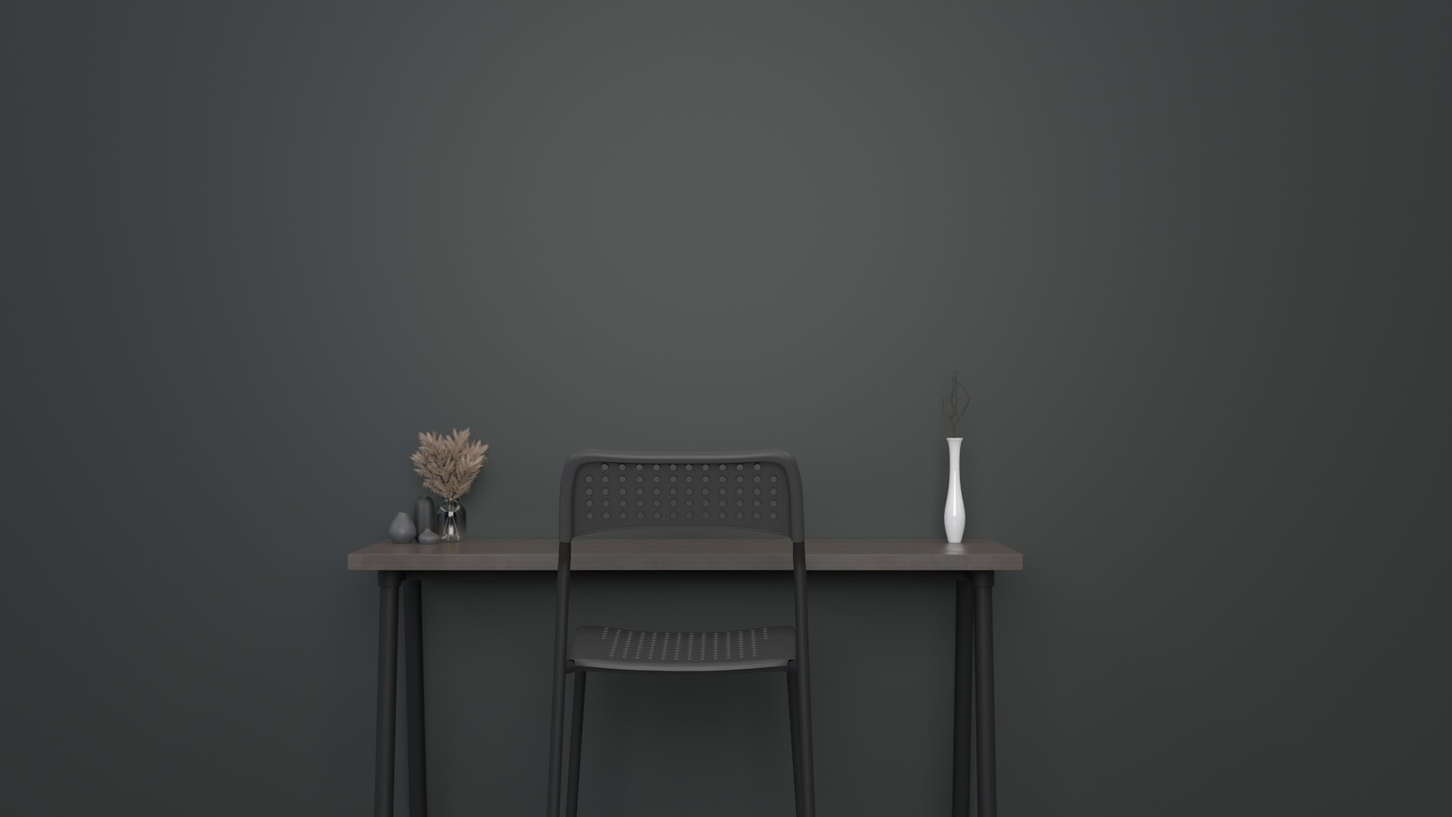 A chair and a table in a room