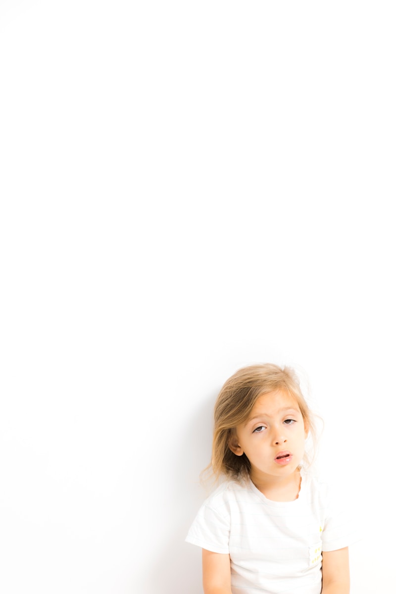 girl in white crew neck shirt