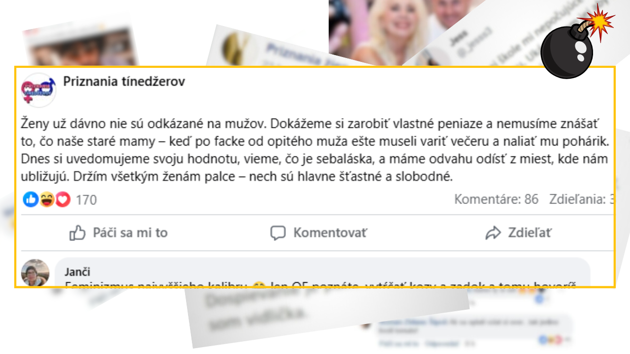 Bomby zo sociálnych sietí #1223 – chalani v komentároch si zavtipkovali na účet feministky, ktorá sa posťažovala na mužov