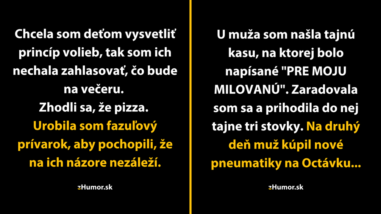 To najlepšie zo skupiny Textové Vtipy #233 – deťom som vtipne vysvetlila ako fungujú voľby na Slovensku